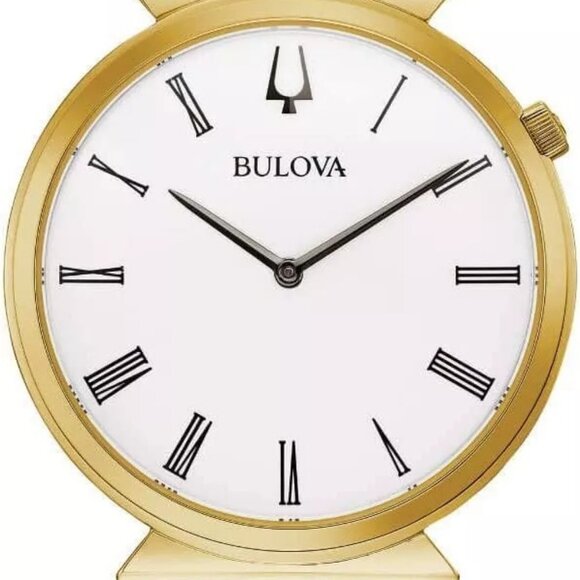 Bulova Regatta Men's Quartz Gold Bracelet White Dial Watch - Picture 1 of 3